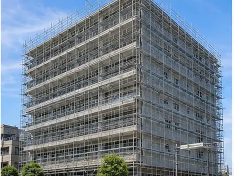 中高層建物の足場