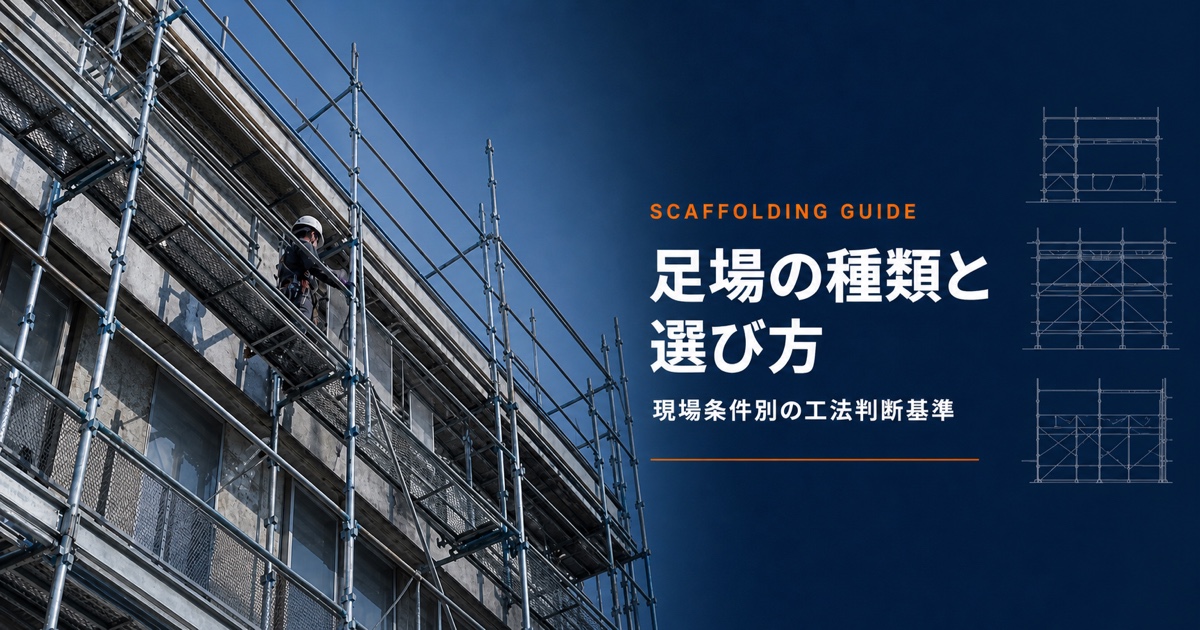 足場の種類と選び方｜現場条件別の工法判断基準を施工会社が解説