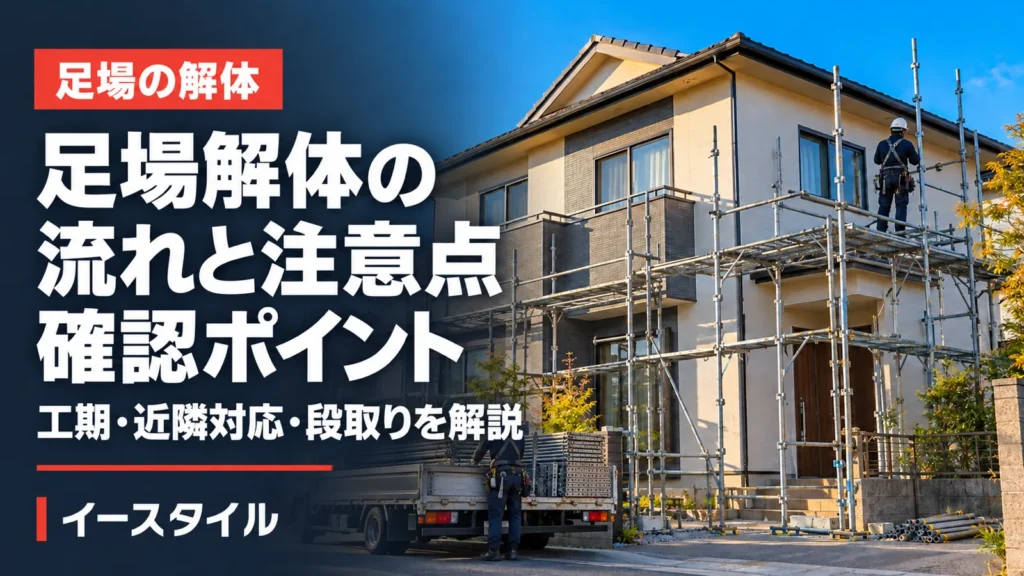 足場解体の流れと注意点｜工期・近隣対応・確認ポイント