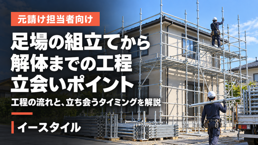 足場の組立てから解体までの工程｜元請けの立会いポイント